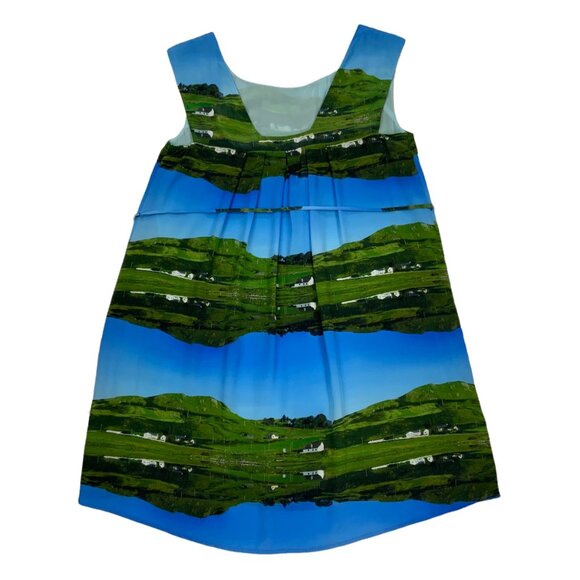 Anthropologie Meadow Rue Cuillin Silk Dress 8P Petite Sleeveless Mini Tie Belt - Picture 10 of 12